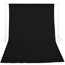Ivationstudio 100% Cotton Photo Studio Video 10 X 20 Ft Black Muslin Photography Backdrop Background