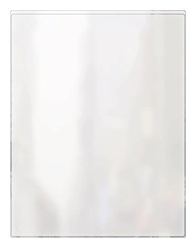 RischDouble-Sided All Clear Vinyl Menu Cover | Two-Sided 2 View Plastic Menu Holder | Slip in Top-Loading Cover | Wipeable, Reusable | 8.5” x 11” | Pack of 24