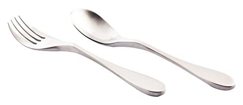 KNORK 2 Piece Child Flatware Set, Silver Brushed Matte