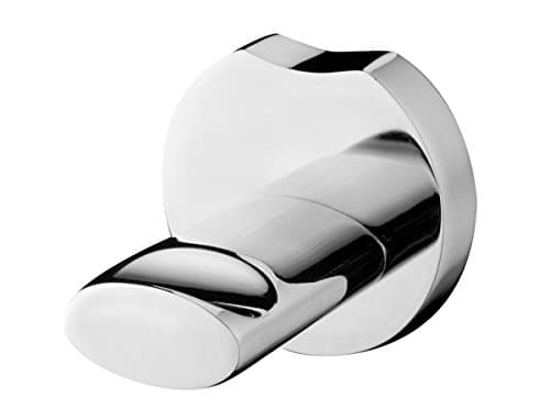 Bisk 4.8 x 4.5 x 5 cm Lune Single Wall Robe Hook, Chrome on Zinc