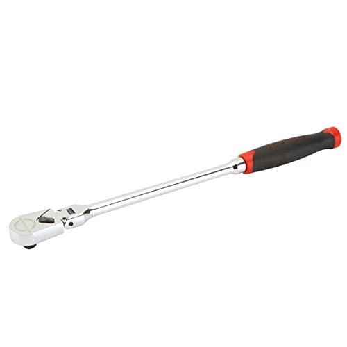 3/8 Inch Drive Professional Flex Head Long Handle Ratchet; 14 Long with TRP Comfort Grip by Pittsburgh Pro