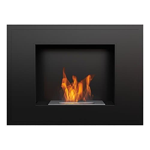 Ethanol fireplace wall fireplace Ravenna with secure burning system, TÜV certified, Colour: black