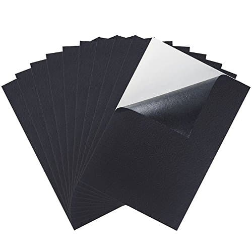 10 Pieces Black Adhesive Back Felt Sheets Fabric Sticky Back Sheets, 8.3 by 11.8" (A4 Size), Self-Adhesive, Durable and Water Resistant, Multi-purpose for Art and Craft Making