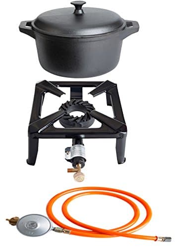 Hob without Safety Pilot with 8.5 KW power; dimensions: 30 x 30 x 15 CM Diameter 22 CM and Gusseisentopf &Regler