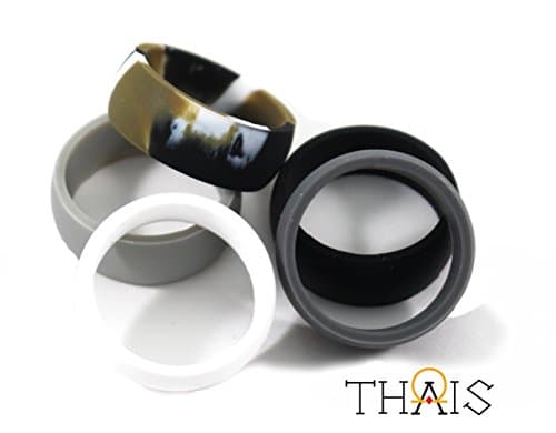 Silicone Wedding Ring For Men By Thais 5 Pack Size 10