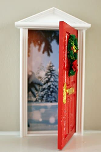 Opening Christmas Elf door with North Pole image