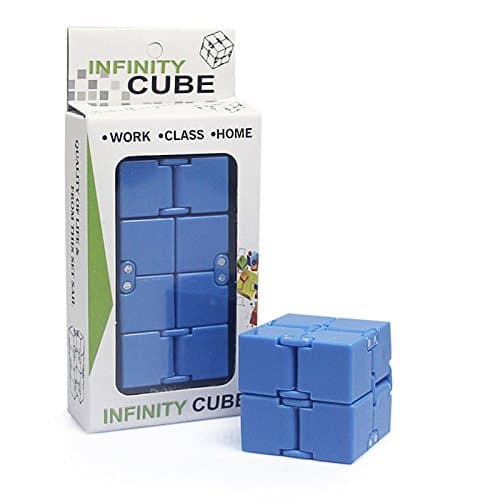 Infinity Cube Fidget Toy Rubik's Cube Stress Anxiety Reducer Educational Toys for Adults &amp; Kids (Blue)