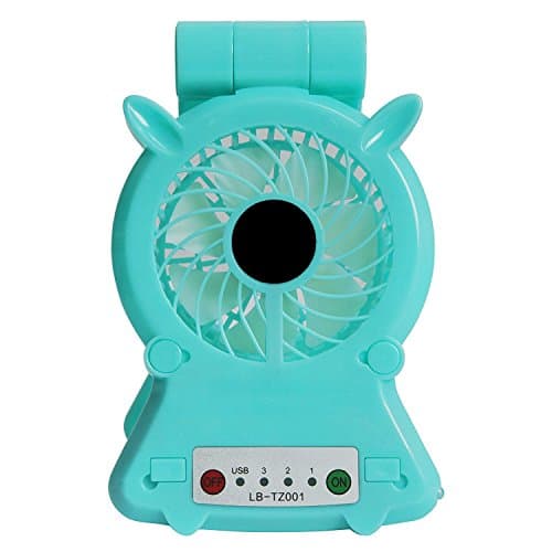 Phone Cooler, Jingleer 5 in 1 Multi-functional Mobile Radiator USB Fan for Gamer with LED light, Battery Powered (Blue)