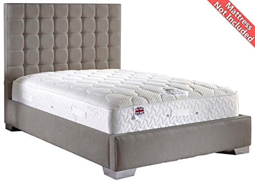 ValuFurniture Coppella Chenille Fabric Divan Bed Frame - Silver - Single - 3ft