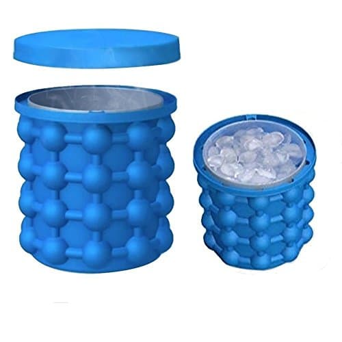 Marbeine Ice Cube Maker Ice Cube Trays Silicone Moulds Ice Bucket Ice Bucket, Ice Cube Maker Ice Cube 2 in 1 Silicone Mould Ice Cube Maker Ice Cube