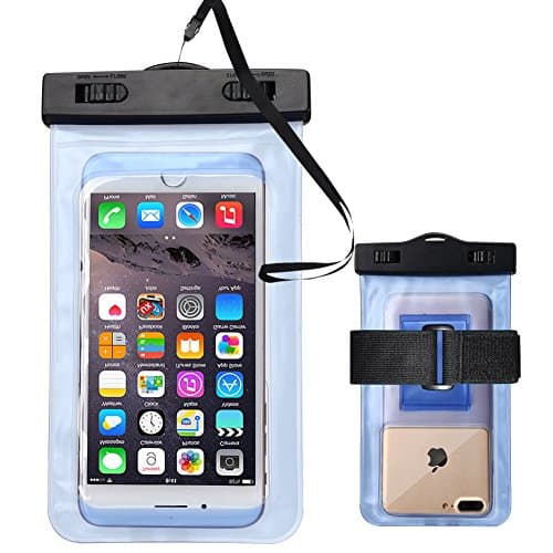 Waterproof Case Waterproof Pouch Case Cover Pouch with Neck Strap and Armband for Galaxy A3 A5 A7 2017 Samsung J3 J5 J7 2016 Case Cover Universal IPX8 Certified Clutch Pouch iPhone SE iPhone 6S iPhone SE iPhone 7 Plus Soft Waterproof Plastic Bumper Galaxy A3 2017 A5 2017 Grand Prime S6 S6 Edge S7 Edge S8 S8 S8 + S5 S5 Mini Protection for Huawei P8 Lite Huawei P9 Lite 2017 P8 Lite Wiko Sony HTC etc. Less than 6 inches - Light Blue