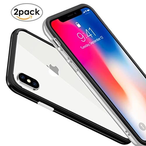 iPhone X Case iPhone X Bumper Case, MOSTY TPU Hybrid Protective Cover Thin Slim Bumper Frame Case for Apple iPhone X 10(2017),2 packs