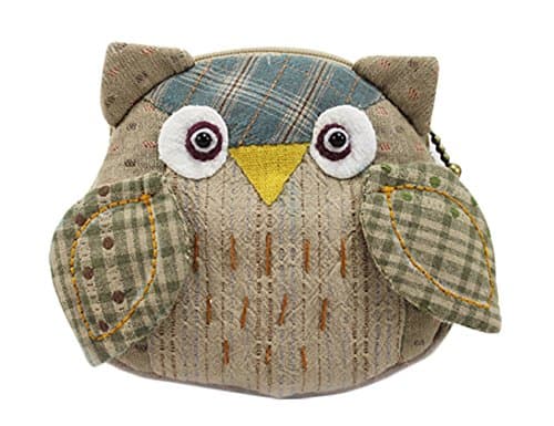Owl Purse Easy Sewing Project Fun Craft Kits Do It Yourself Craft Package Finished Size 5.3"*4.5" (Brown)