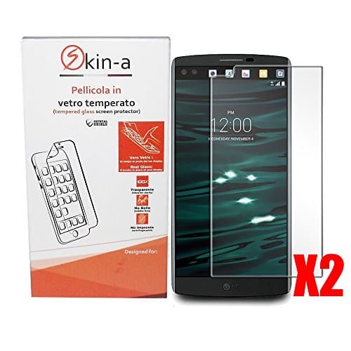 [x2 Pack] skin-a ® Screen protector tempered glass for LG V10 h960 a