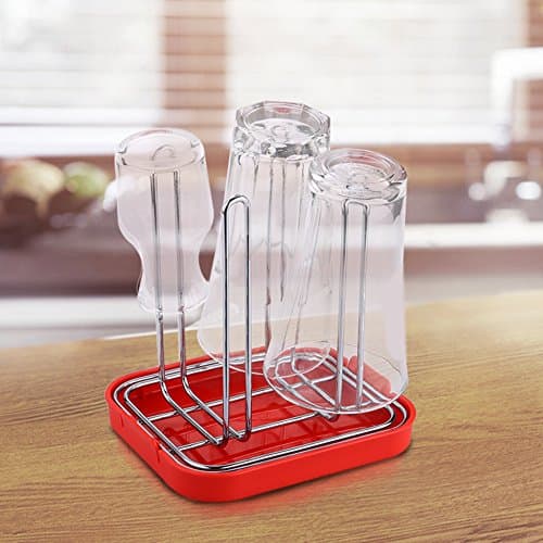 Stainless Steel Drying Rack Stand,Cup Drain Rack Storage Rack Bottle Control Water Tank Glass Drain