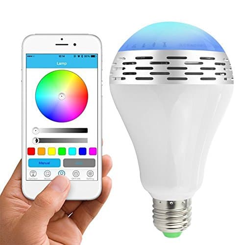 Kitth Portable Bluetooth Speaker Smart Light Bulbs Dimmable Multi Color Changing