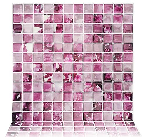 Cocotik Peel and Stick Tile 10inx10in 3D Decorative Backsplash Kitchen Tile - Pack of 10