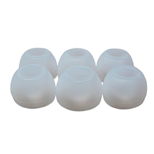 Philips SHE9500 Clear Single Flange Silicone Ear Tips, Large, 6 pcs.