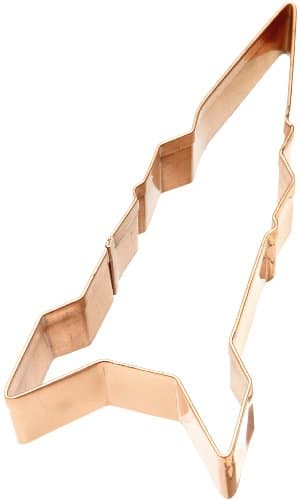 Old River Road Rocket Shape Cookie Cutter, Copper