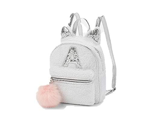 Justice Girls Sherpa Kitty Initial Mini Backpack (K)