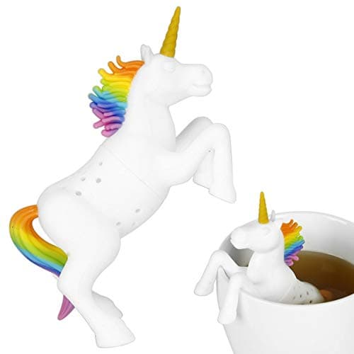 Winkee Einhorn Unicorn Tea Infuser, Silicone, White, 11cm
