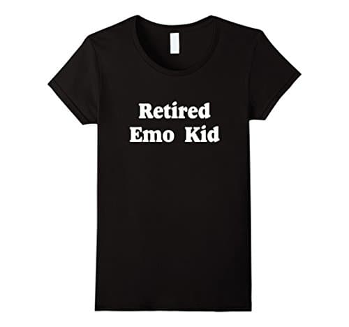 Womens Retired Emo Kid T-Shirt Funny Emo Shirts Medium Black
