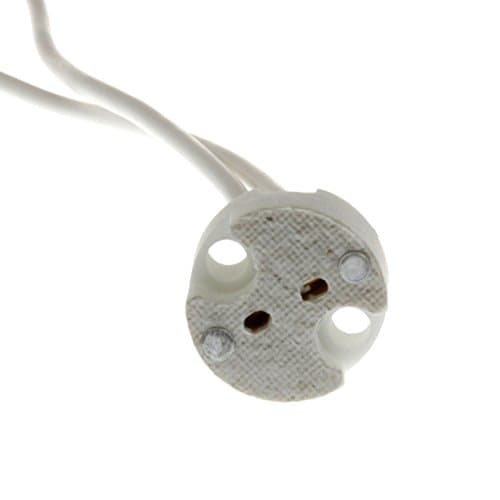 5PCS MR16 MR11 Bi-pin Base Halogen Holder Mini LED Lamp Adaptor G4 GU5.3 Base Porcelain Socket with 3.9'' Connector Wires