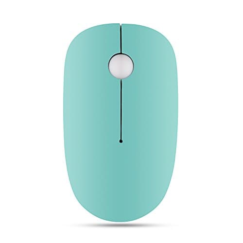 MCHEETA Wireless Mouse, 2.4G Wireless Ultra Thin Whisper Quiet Mouse Portable Mobile Mouse M2 Optical Mouse with USB Receiver for Notebook, PC, Laptop, Computer, Macbook (Green)