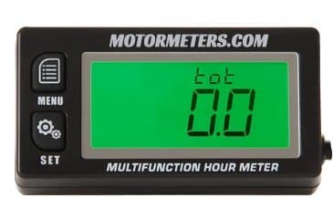 Motormeters® Deluxe Digital Back-light Hour Meter Tachometer - Water Proof (Voltage/Hour)