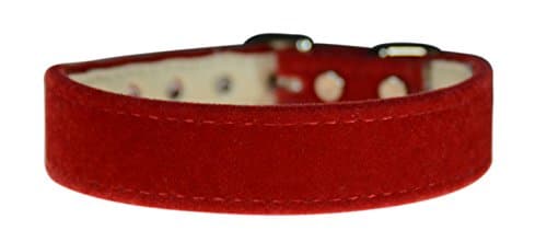 Evans Collars 3/4" Shaped Collar, Size 18, Velvet, Red