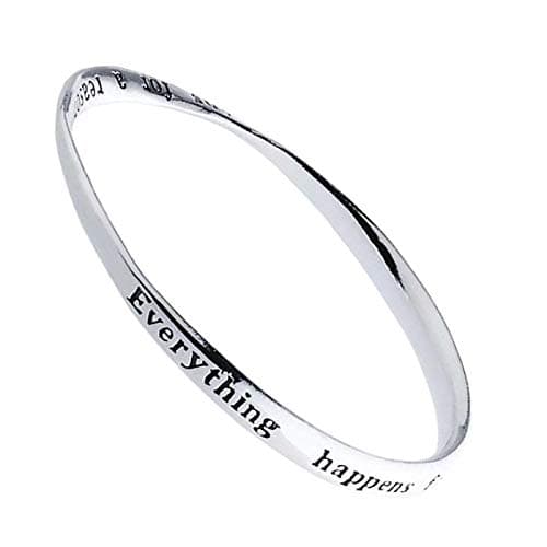 Sale: Everything Happens Quote Bangle: 'Everything Happens for A Reason' (Q32)