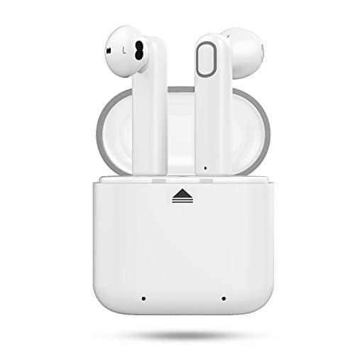 Bluetooth Earbuds, Fresky Wireless TWS Mini Bluetooth V4.2 In-Ear Headphones Sports Headsets Car Stereo Headphones With Charging Box for iPhone/Android[Pefect Fit In-Ear Parts] (White)