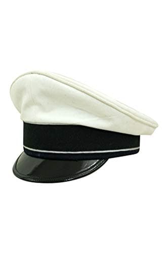 WW2 German Luftwaffe Officer summer white Visor cap