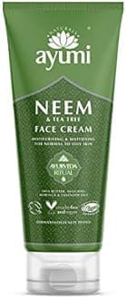 Ayumi Neem & Tea Tree Face Cream. Vegan, Cruelty-Free, Dermatologically-Tested, 1 x 100ml