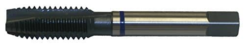 Cleveland C50056 HSS-E 9/16-12 UNC Plug Chamfer HP Spiral Point Tap for Stainless Steel , Straight Flute , Straight w/ Square Shank , Steam Oxide Finish (Pack qty. 1)