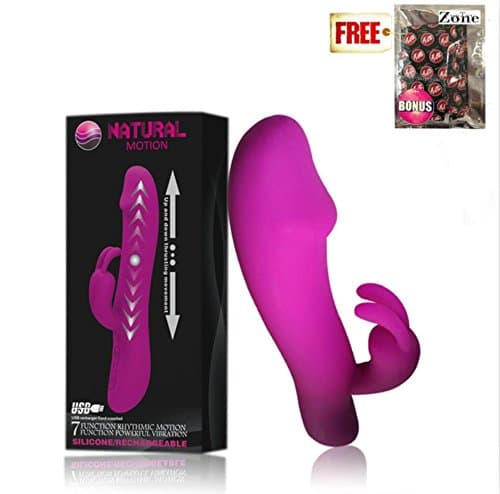 USB Rechargeable Automatically up and Down Rhythmic 7 Frequency Luxury Rabbit Thruster