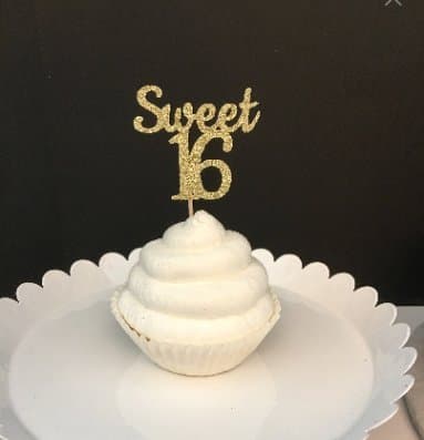 Sweet 16 Cupcake Topper