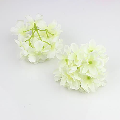 Large Hydrangea Head artificial silk hydrangea flowers accessory DIY party home wedding decoration 20pieces/lot 11cm (cream)