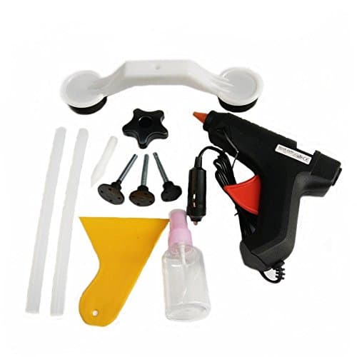 Auto Dent Repair Tools Hail Dent Removal Tools Set,12V Car Cigarette Lighter Charging Glue Gun,Bridge Puller,Glue Tabs,Glue Sticks,Dent Removal Pen etc. (11pcs)