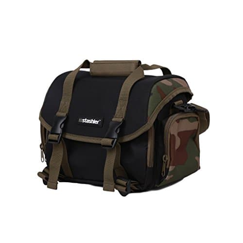 Stashler DSLR Camera Shoulder Bag Black Camo