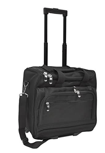 The Spoiled Office Mobile Office Navigator (Black) Rolling Laptop Case Computer Briefcase