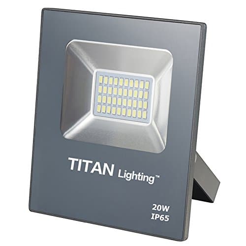 Titanlux Lighting Gray Frameless 20W Led Flood Lights, 100W Halogen/CFL Replacement, 1700LM, 6000K Day Light, Waterproof, 120-277V, Instant on