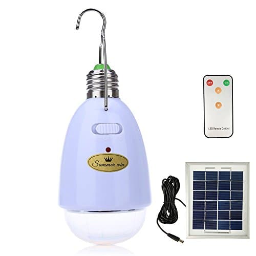Summer Win Multifunctional Rechargeable Solar Lamp Light with 12 Super Bright LEDs for Camping ,Hiking,Home Lighting,Emergency,Solar Barn --Dimmable by Remote Control and Can Be Used as a Power Bank