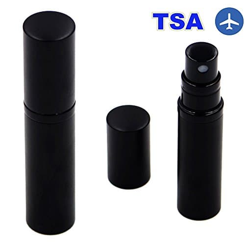 Black Perfume Atomizer, SIXTMOON Refillable Perfume Bottle for men and women, Leak Proof, Portable Size - 5 ml