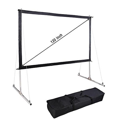 Instahibit 120" Portable Fast Folding Projector Screen 16:9 HD with Stand and Carry Bag for Indoor Outdoor