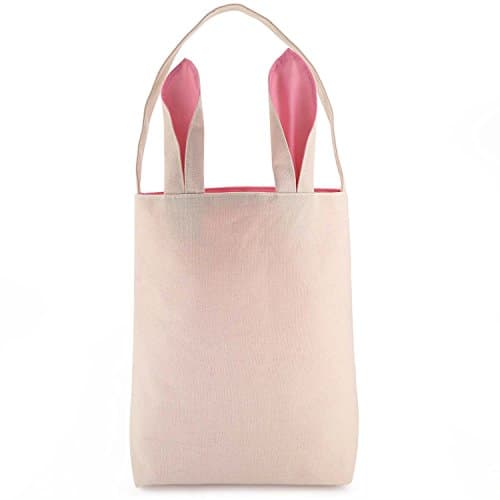 Hot Sale Easter Bunny Ears Bag Easter Bunny Basket Personalized Eggs Baskets&amp;Bags for Kids Carrying Gifts for Daily Use with Easter Design （Handlebag-Pink)