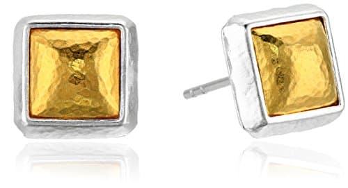 GURHAN "Amulet" Sterling Silver Square Vermeil Stud Earrings