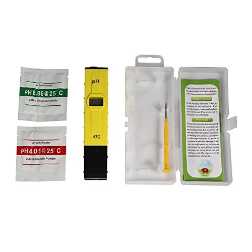 PH Pen Tester,Moniko High Accuracy Pocket Size PH Meter with ATC (Automatic Temperature Compensation) Backlit Green Light LCD 0-14 pH Measurement Range, 0.01 Resolution Handheld pH Pen Tester-Yellow