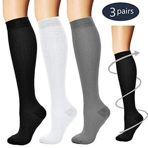 Graduated Compression Socks for Men & Women,Compression Socks 20-30 mmHg for Crossfit,Maternity, Athletics, Travel, Nurses -Boost Stamina, Circulation & Recovery (S/M)