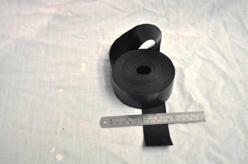 Solid Neoprene Black Rubber Strip 1 1/2" Wide x 1/16" Thick x 16 feet Long